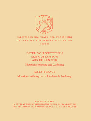 cover image of Mutationsforschung und Züchtung / Mutationsauslösung durch ionisierende Strahlen